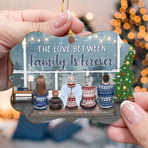 The Love Between Mom & Children Is Forever - Personalized Wooden Card With Pop Out Ornament