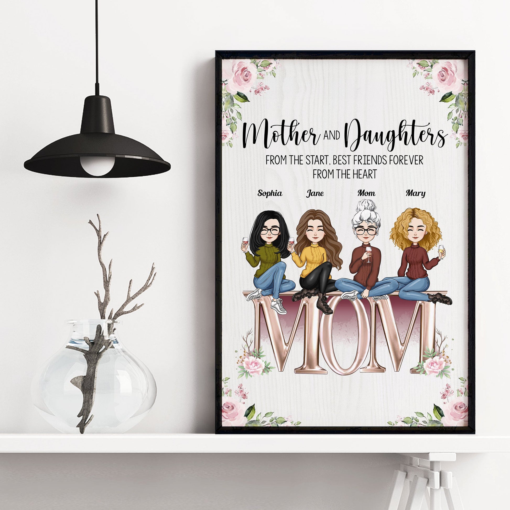 Mother Is Your Best Friends, Personalized poster Gifts For Mom from daughter