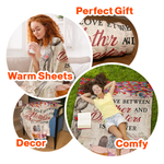 The Love Between Mother & Daughters Forever - Personalized Blanket - Mothers Day Gift For Mom, Mama