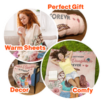 The Love Between Mother & Daughters - Personalized Blanket - Birthday Mother's Day Gift For Mom, Daughters - Gift From Husband, Daughters