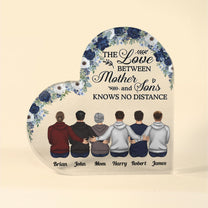 The Love Between Mother & Son - Personalized Heart Shaped Acrylic Plaque