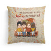 The Love Between Sisters Is Forever - Personalized Pillow (Insert Included) - Fall Vibes Gift For Sisters, Brothers, Siblings, Long Distance Family, Heartwarming Gift