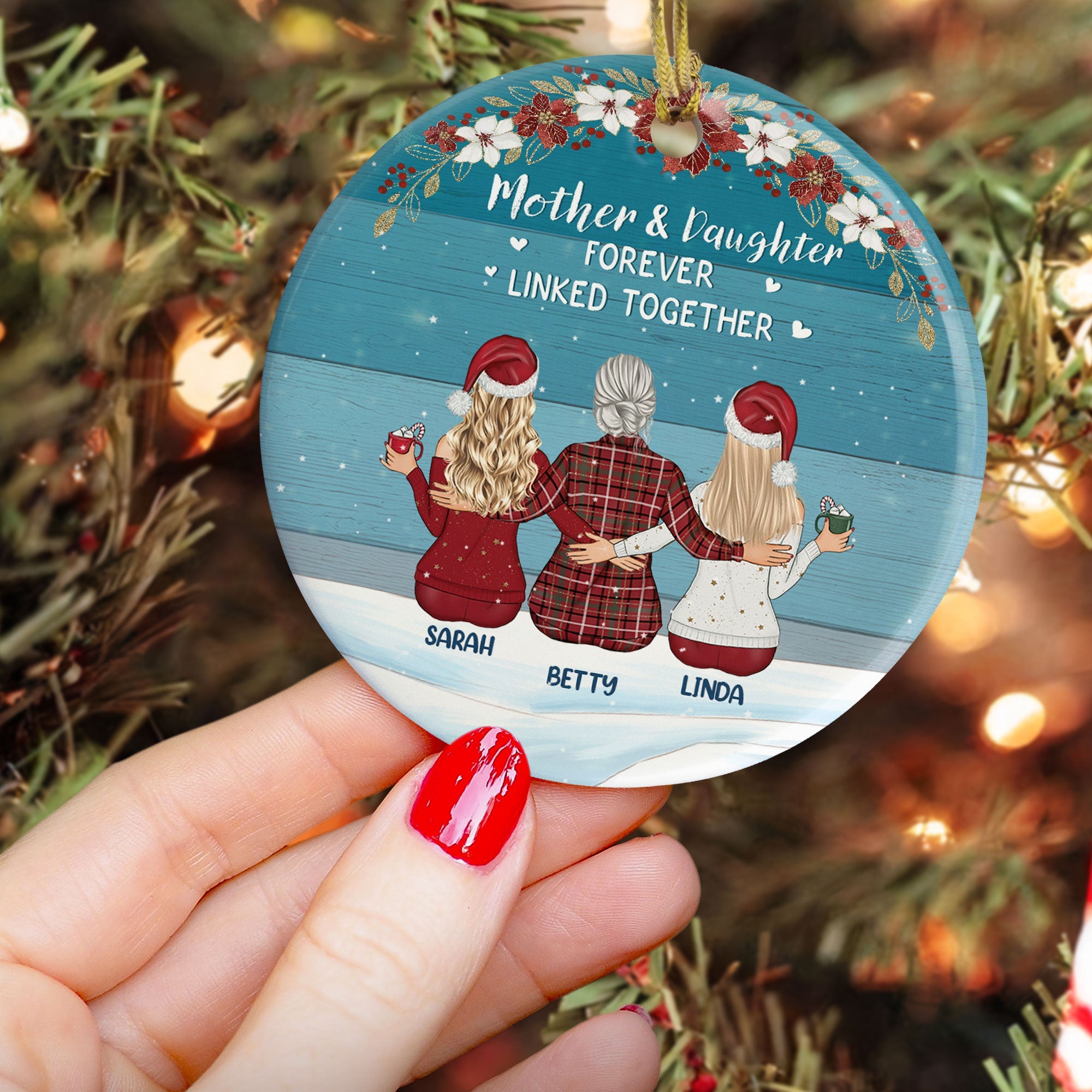 The Love Between a Mother and Daughter is Forever - Personalized Mom Ornament