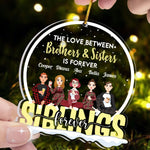 The Love Is Forever - Personalized Snow Globe Shaped Acrylic Ornament
