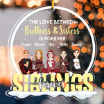 The Love Is Forever - Personalized Snow Globe Shaped Acrylic Ornament