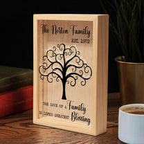 The Love Of A Family Is Life's Greatest Blessing - Personalized Frame Light Box