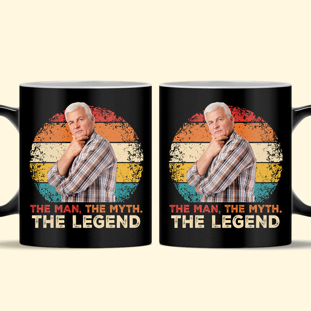 The Man. The Myth. The Legend - Personalized Photo Color Changing Mug
