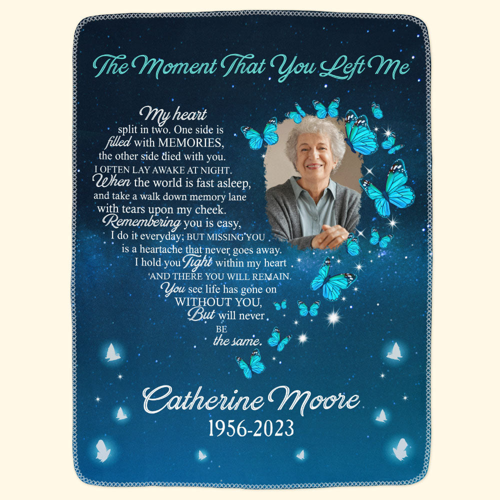 The Moment That You Left Me - Personalized Photo Blanket