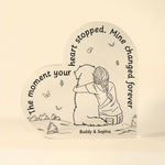 The Moment Your Heart Stopped Mine Changed - Personalized Acrylic Plaque