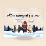 The Moments Your Hearts Stopped - Personalized Acrylic Plaque- Christmas, Memorial, Loving Gift For Pet Loss Owners, Cat Mom, Cat Dad