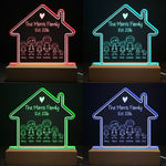 The Morris Family - Stick Figure Family - Personalized LED Light