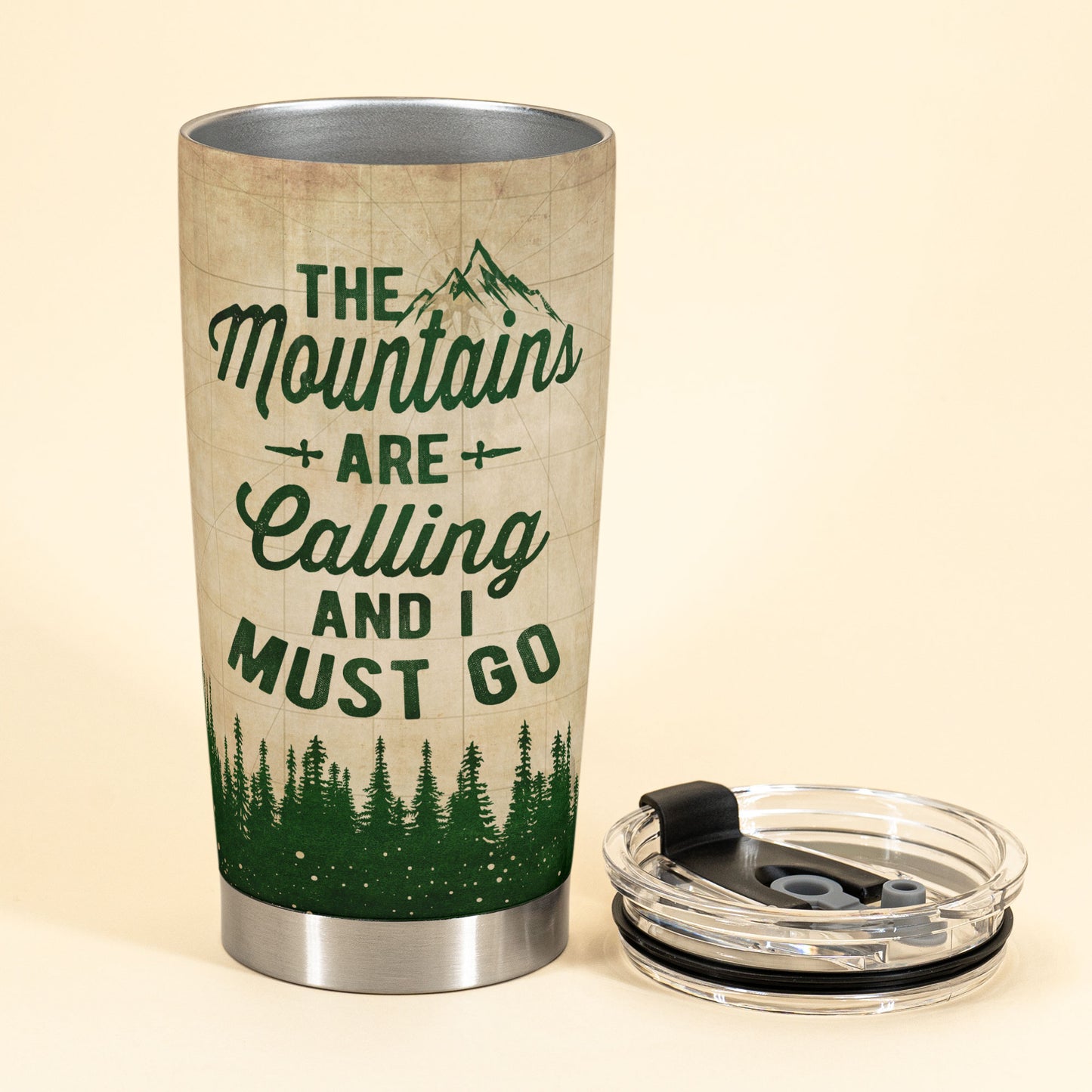 The Mountain Are Calling - Personalized Tumbler Cup - Birthday Gift For Camper, Hiker, Outdoor Enthusiast