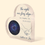 The Night Our Stars Aligned - Personalized Heart Shaped Acrylic Plaque