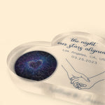 The Night Our Stars Aligned - Personalized Heart Shaped Acrylic Plaque