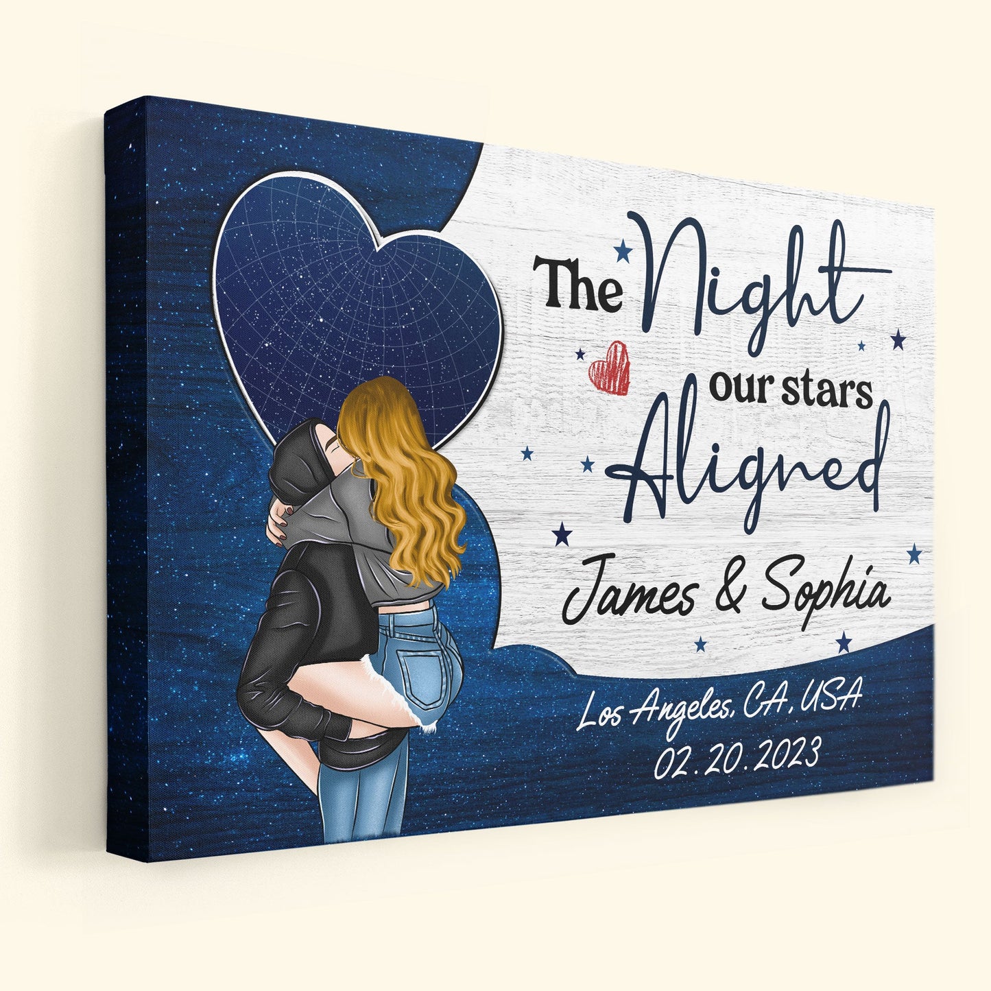 The Night Our Stars Aligned - Personalized Wrapped Canvas