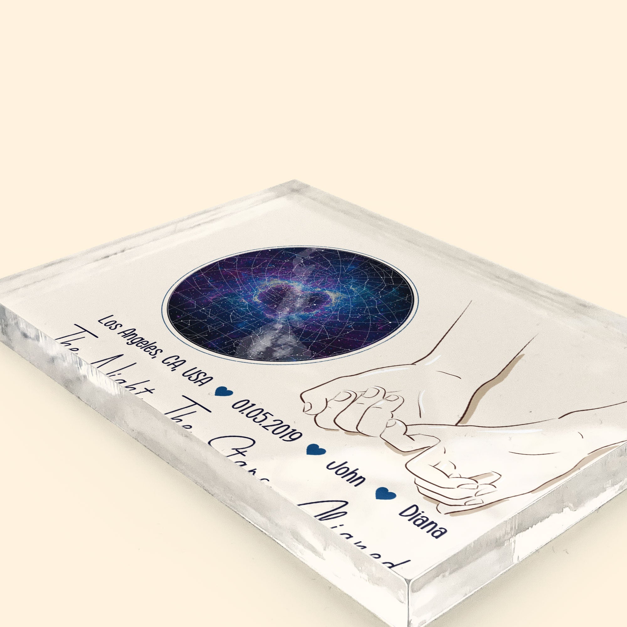 The Night The Stars Aligned - Personalized Rectangle Acrylic Plaque