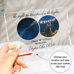 The Night The Stars Shined A Bit Brighter - Personalized Rectangle Acrylic Photo Plaque