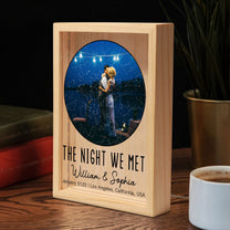 The Night We Met Anniversary Gifts - Personalized Photo Frame Light Box