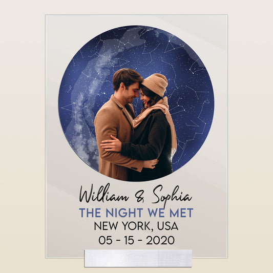 The Night We Met Star Map - Personalized Acrylic Photo Plaque