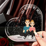 The Night We Met Star Map - Personalized Heart Shaped Acrylic Plaque
