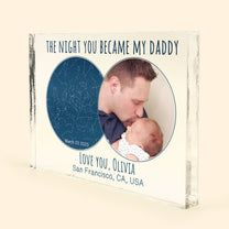 The Night You Became My Daddy - Personalized Rectangle Acrylic Photo Plaque