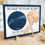 The Night You Became My Daddy First Father's Day - Personalized Wooden Plaque