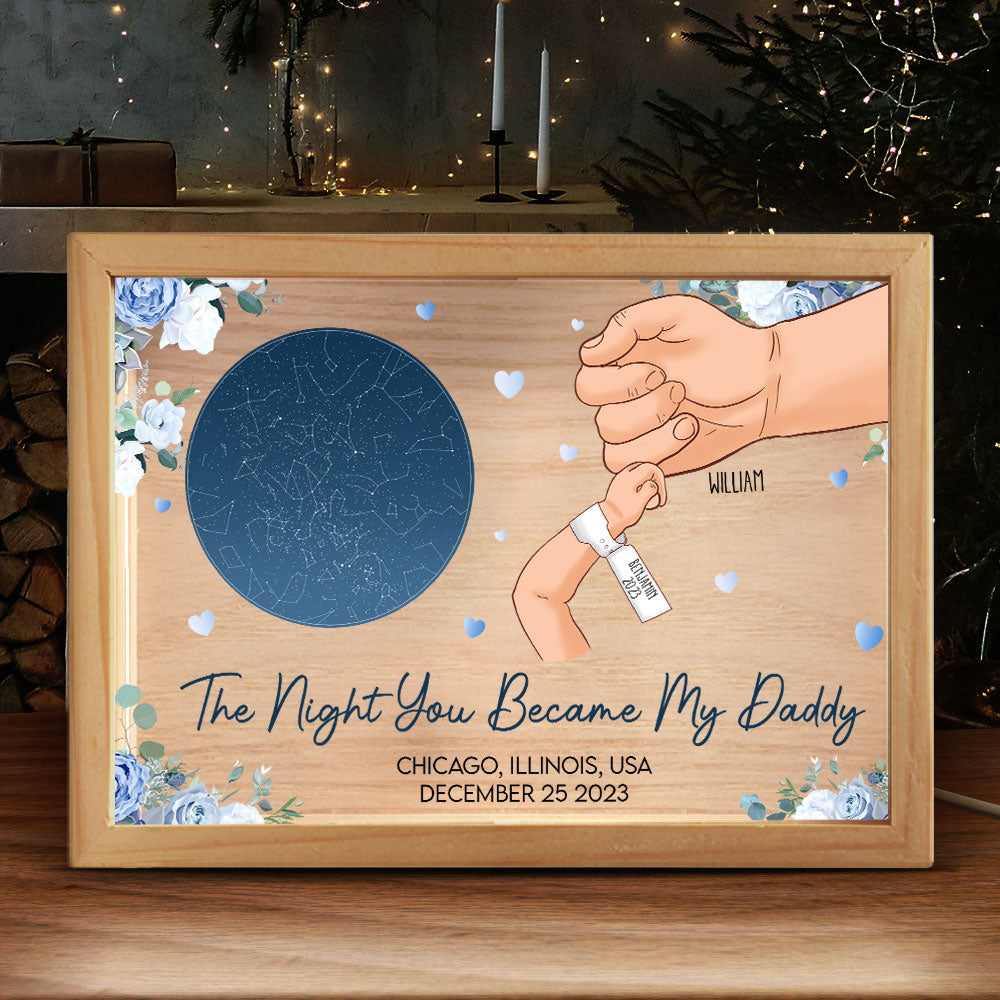 The Night You Became My Mommy 1St Mother's Day - Personalized Frame Light Box