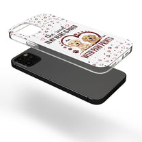 The Road To My Heart Is Paved With Paw Prints - Personalized Clear Phone Case