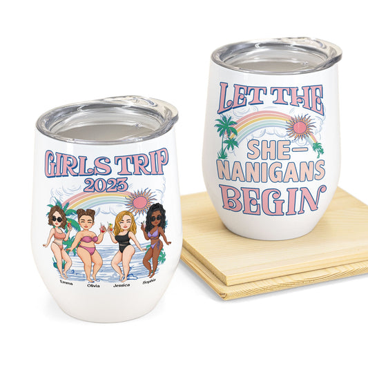 Let The Shenanigans Begin - Personalized Wine Tumbler