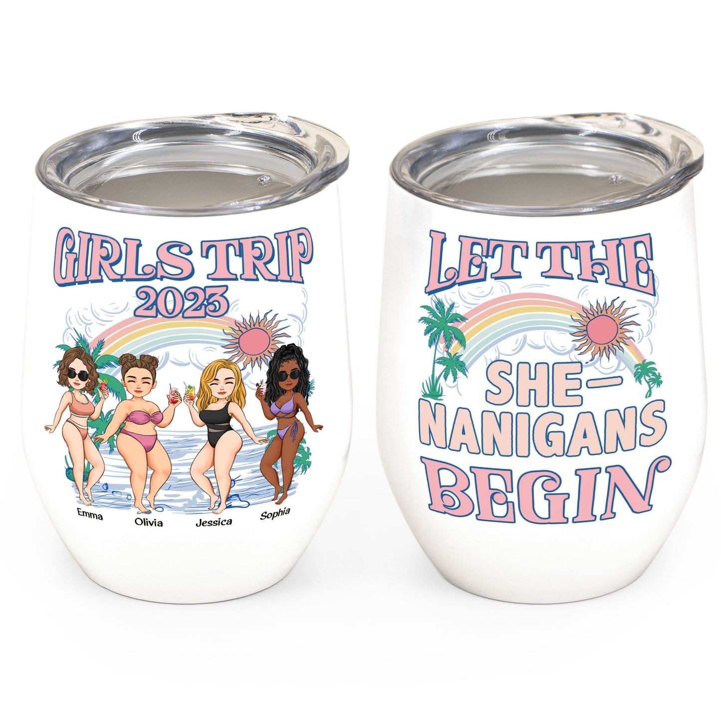 Let The Shenanigans Begin - Personalized Wine Tumbler