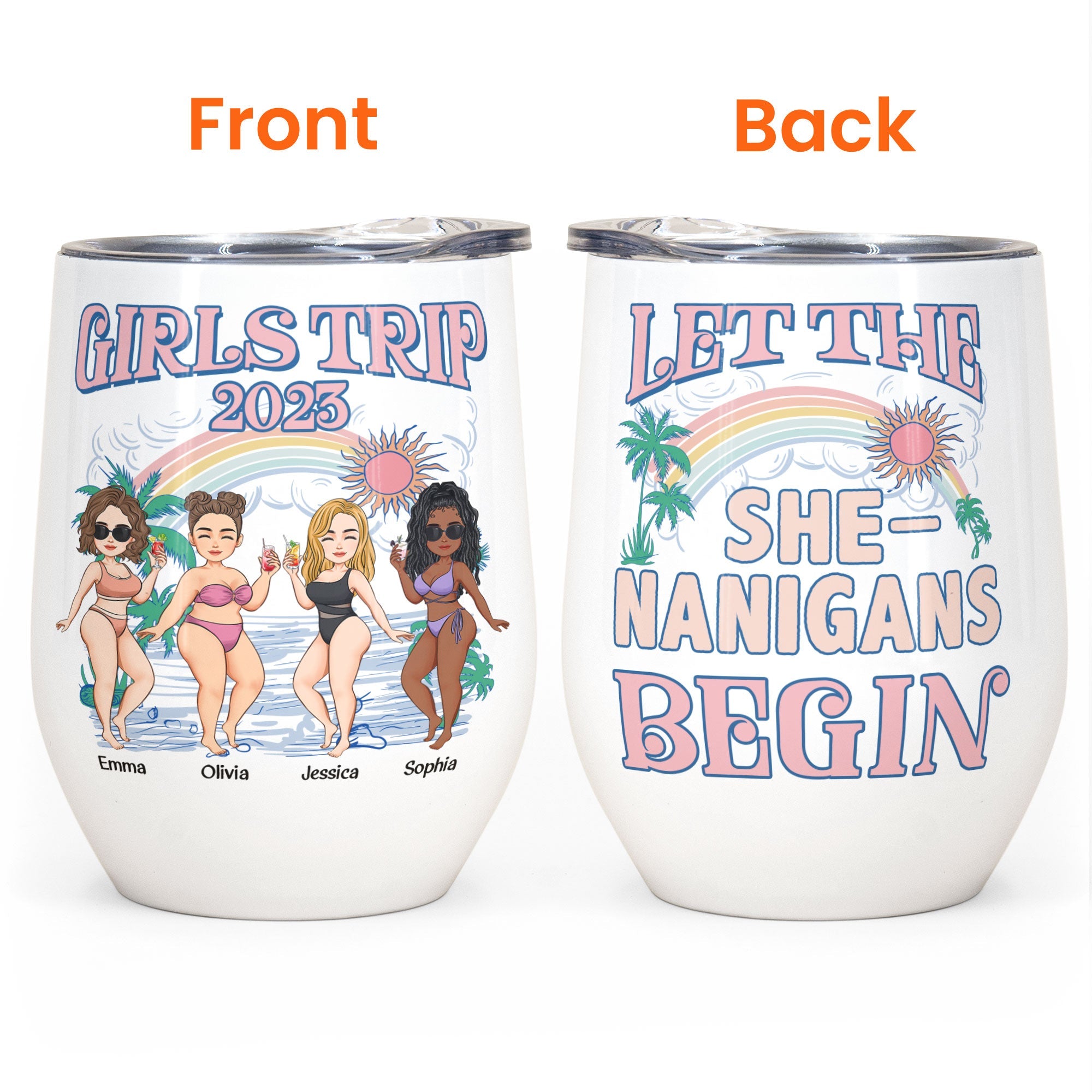 Let The Shenanigans Begin - Personalized Wine Tumbler