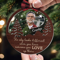 The Sky Looks Different - Personalized Photo Wood And Acrylic Ornament