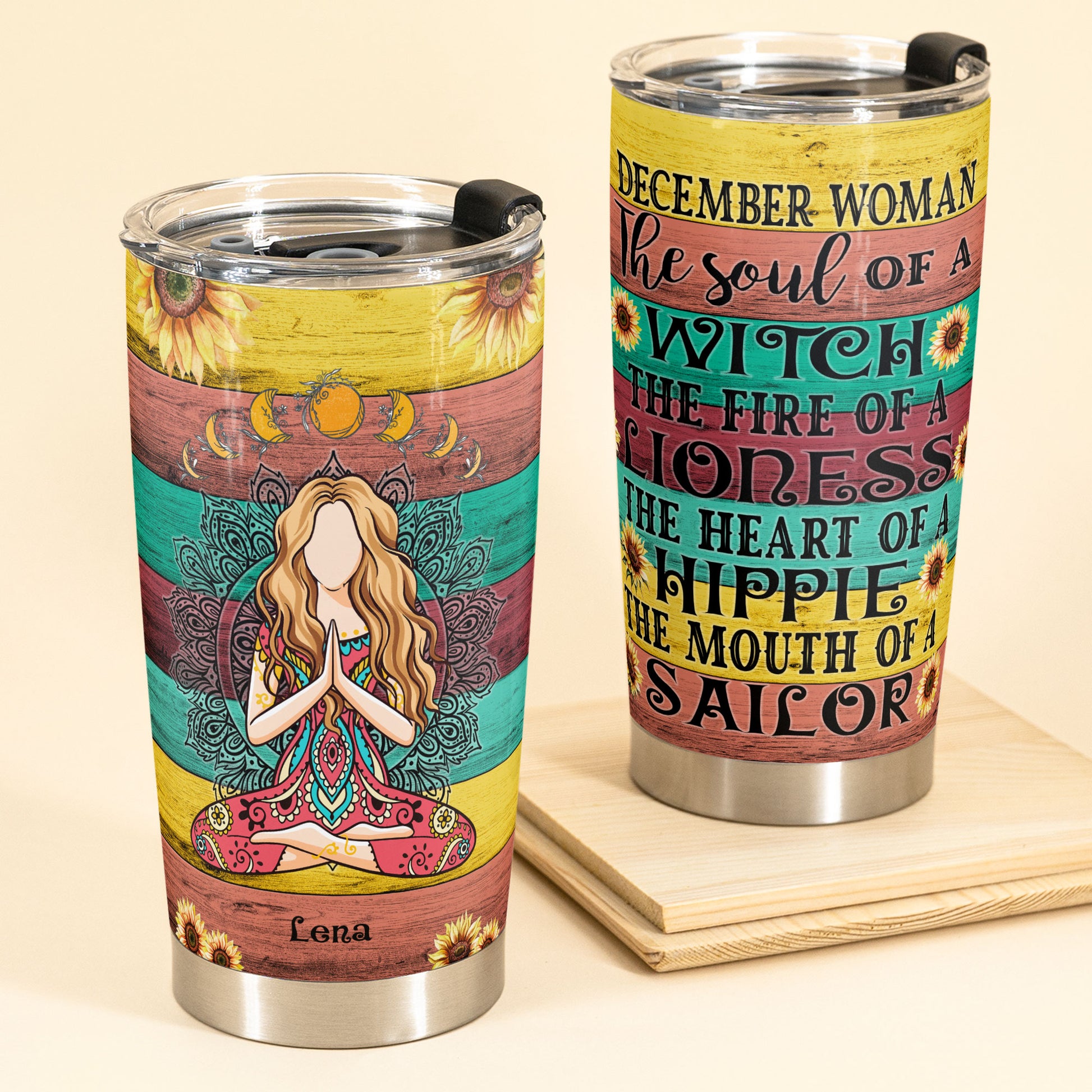 The Soul Of A Witch - Personalized Tumbler Cup - Gift For Hippies
