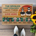 The Spoiled Furry Overlords - Personalized Doormat - Birthday, Funny, Home Decor Gift For Dog & Cat Lovers, Couple, Family