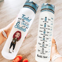 The Tears Of My Students - Personalized Water Tracker Bottle - Birthday, Appreciation Gift For Teacher, Funny Gift