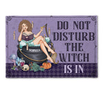 The Witch Is In - Personalized Doormat - Halloween, Witchcraft Gift For Friends, Best Friend, Witches