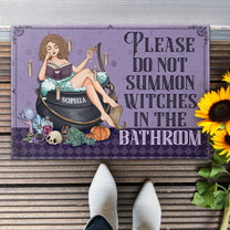 The Witch Is In - Personalized Doormat - Halloween, Witchcraft Gift For Friends, Best Friend, Witches