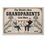 The World'S Best Grandparents Live Here - Personalized Doormat
