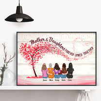 Mother & Daughters Forever Linked Together - Personalized Wrapped Canvas