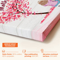 Mother & Daughters Forever Linked Together - Personalized Wrapped Canvas