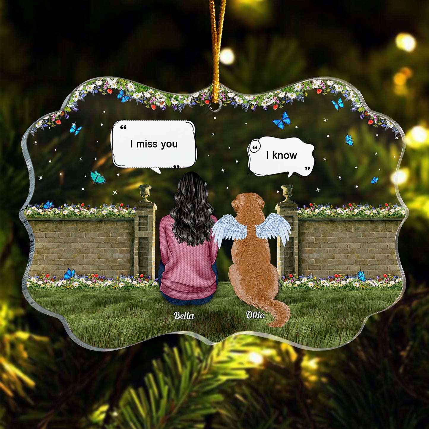 The Road To My Heart Is Paved With Paw Prints - Personalized Acrylic Ornament