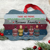 There Are Friends, There Is Family - Personalized Aluminum Ornament - Christmas Gift For Friends