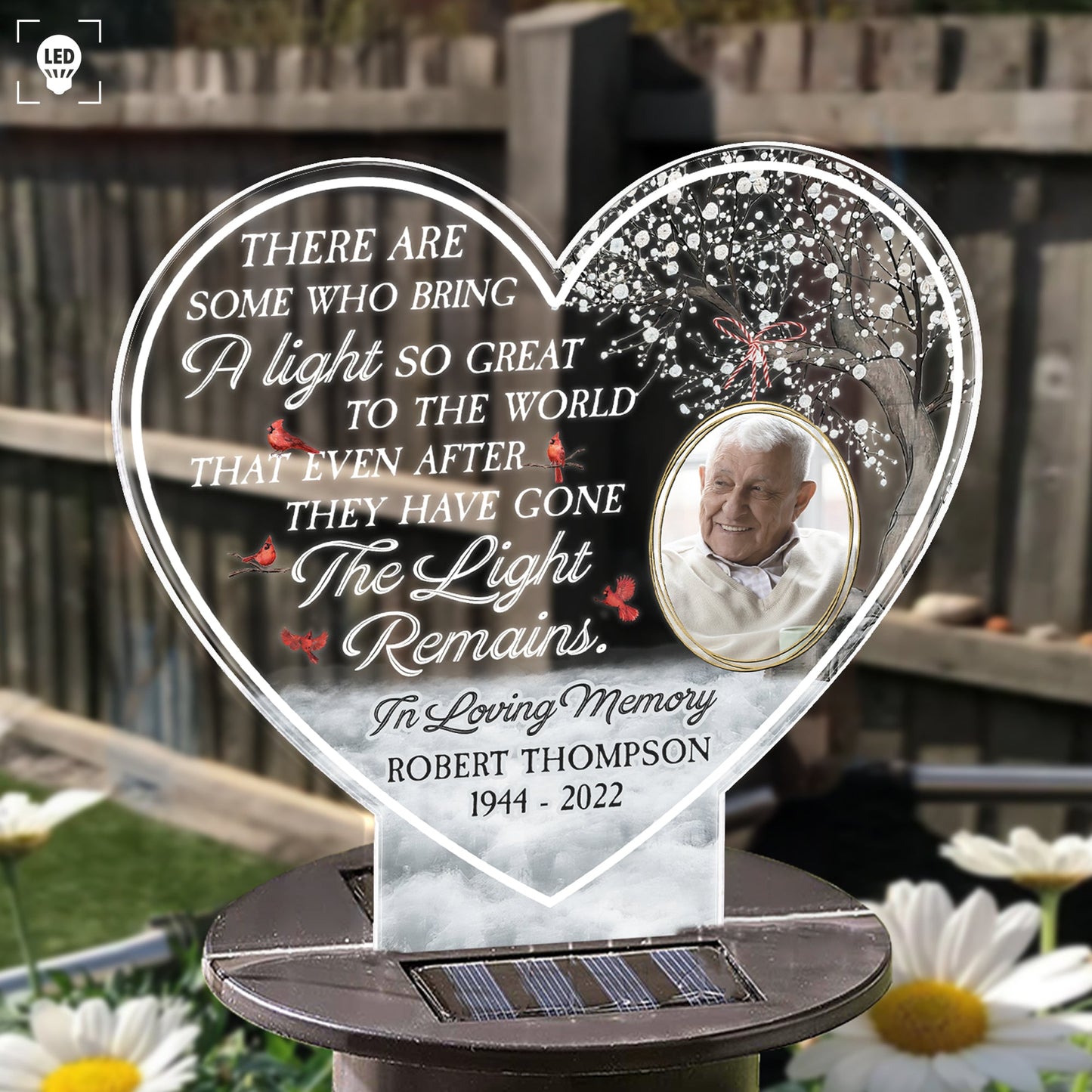 There Are Some Who Bring A Light So Great To The World - Personalized Photo Solar Light