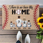 There Is No Base Like Home - Personalized Doormat
