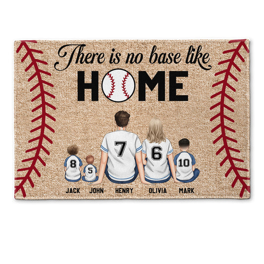 There Is No Base Like Home - Personalized Doormat