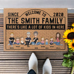 There's Like A Lot Of Kids In Here - Personalized Doormat