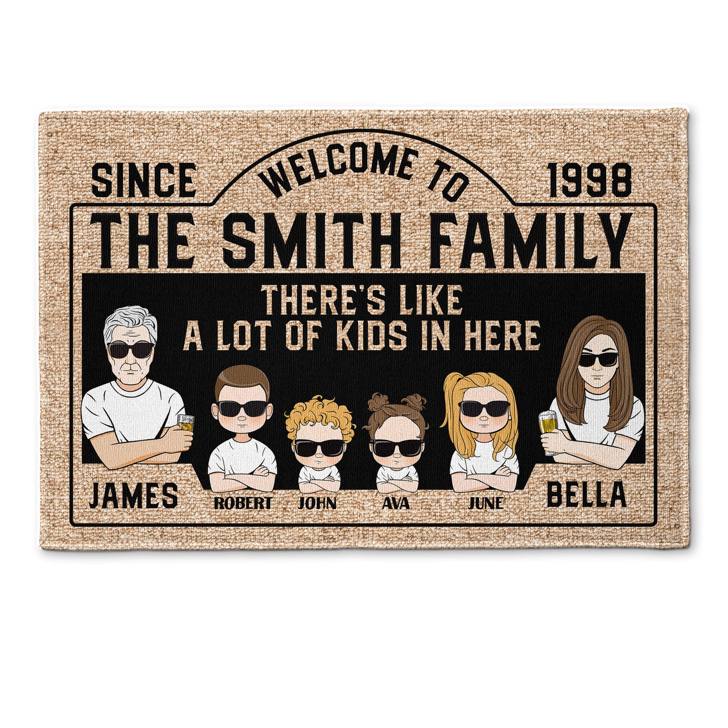 There's Like A Lot Of Kids In Here - Personalized Doormat