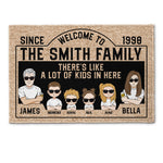 There's Like A Lot Of Kids In Here - Personalized Doormat