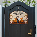 There's No Place Like Grandma And Grandpa's House - Personalized Custom Shaped Wood Sign