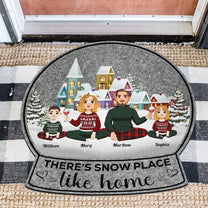 There's Snow Place Like Home - Personalized Custom Shaped Doormat